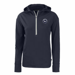 MLB New York Mets Cutter & Buck Women's Daybreak Eco Recycled Half-Zip Hoodie