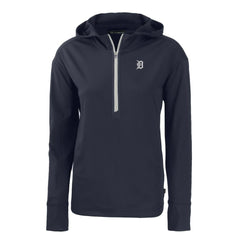 MLB Detroit Tigers Cutter & Buck Women's Daybreak Eco Recycled Half-Zip Hoodie