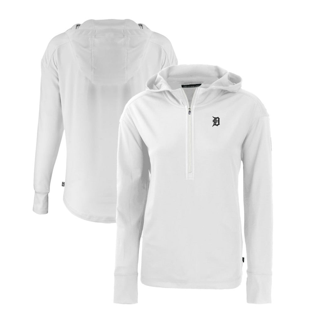 MLB Detroit Tigers Cutter & Buck Women's Daybreak Eco Recycled Half-Zip Hoodie