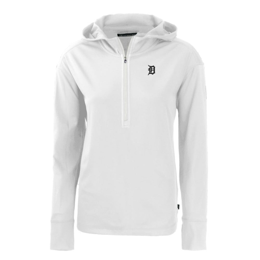 MLB Detroit Tigers Cutter & Buck Women's Daybreak Eco Recycled Half-Zip Hoodie