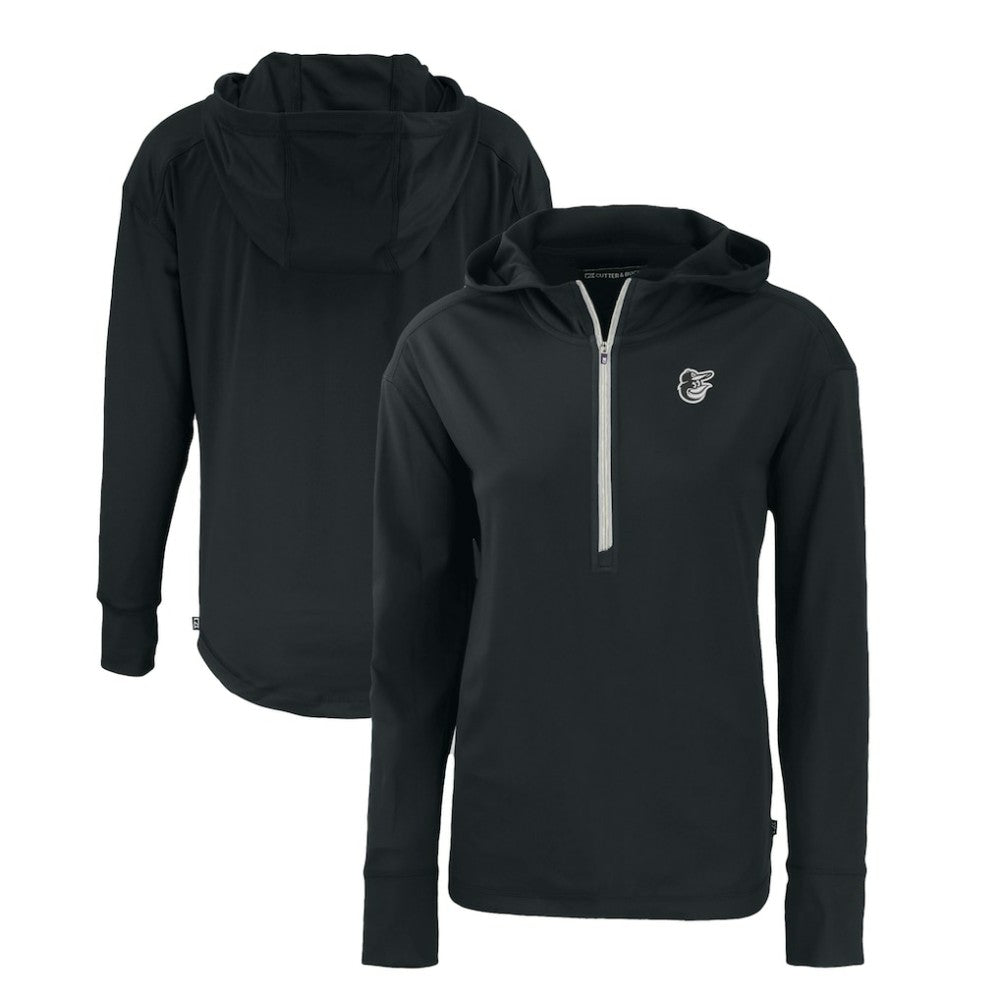 MLB Baltimore Orioles Cutter & Buck Women's Daybreak Eco Recycled Half-Zip Hoodie
