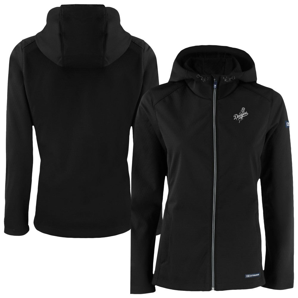 MLB Los Angeles Dodgers Cutter & Buck Women's Evoke Eco Softshell Recycled Full-Zip Hoodie Jacket