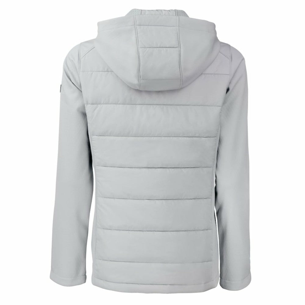 MLB Detroit Tigers Cutter & Buck Women's Evoke Hybrid Eco Softshell Recycled Full-Zip Hooded Jacket