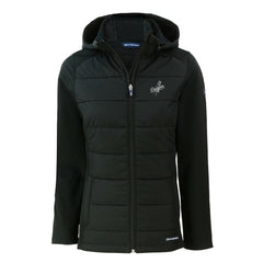 MLB Los Angeles Dodgers Cutter & Buck Women's Evoke Hybrid Eco Softshell Recycled Full-Zip Hooded Jacket