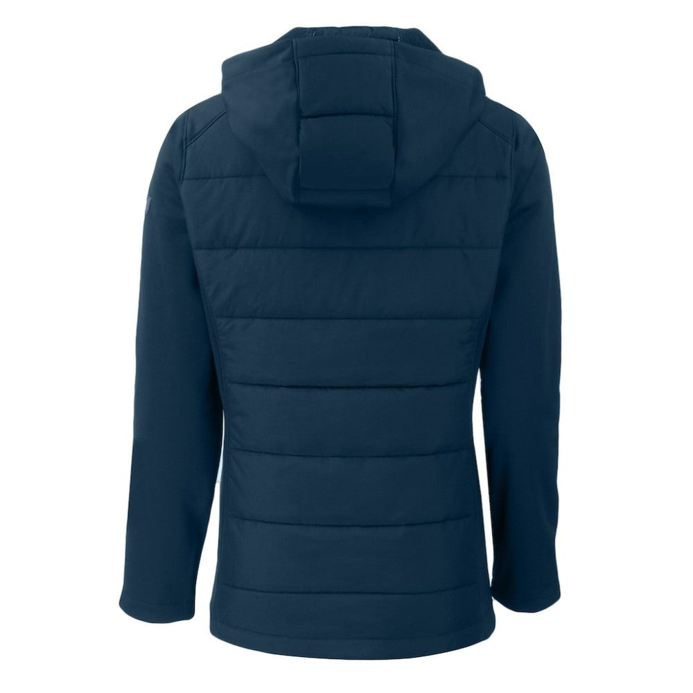 MLB Minnesota Twins Cutter & Buck Women's Evoke Hybrid Eco Softshell Recycled Full-Zip Hooded Jacket