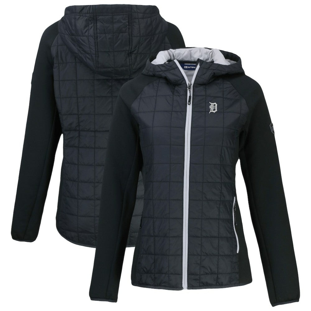 MLB Detroit Tigers Cutter & Buck Women's Rainier Primaloft Eco Full-Zip Hybrid Jacket
