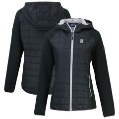 MLB Detroit Tigers Cutter & Buck Women's Rainier Primaloft Eco Full-Zip Hybrid Jacket