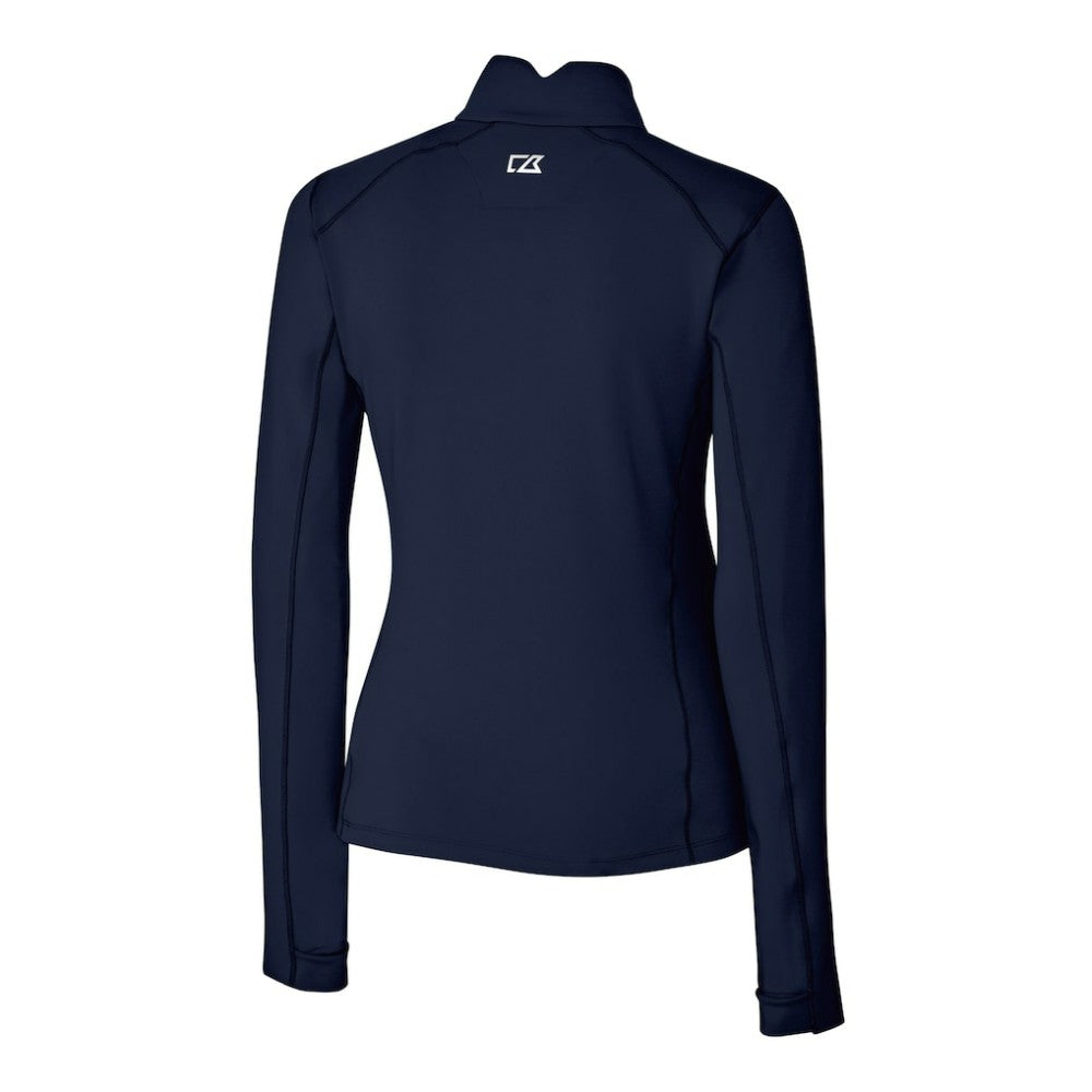 MLB Detroit Tigers Cutter & Buck Women's Traverse Stretch Quarter-Zip Pullover Top