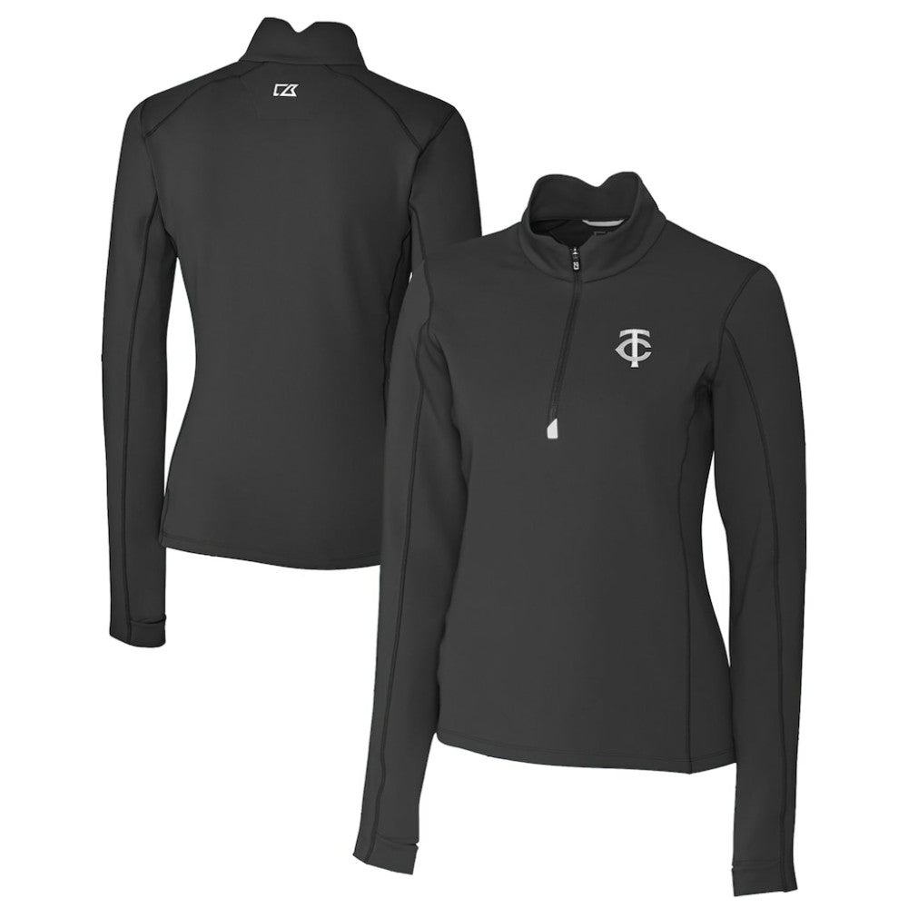MLB Minnesota Twins Cutter & Buck Women's Traverse Stretch Quarter-Zip Pullover Top