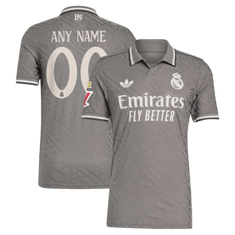 Real Madrid Originals 2024/25 Third Custom Jersey - Adidas Charcoal