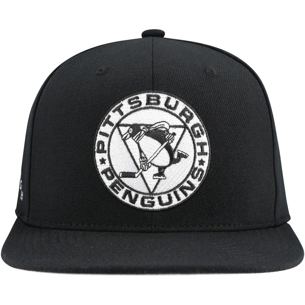 NHL Black Pittsburgh Penguins Mitchell & Ness Team Snapback Hat