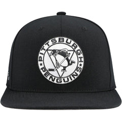 NHL Black Pittsburgh Penguins Mitchell & Ness Team Snapback Hat