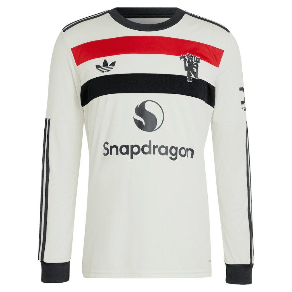 Manchester United Originals 2024/25 Third Custom Replica Long Sleeve Jersey - Adidas Cream