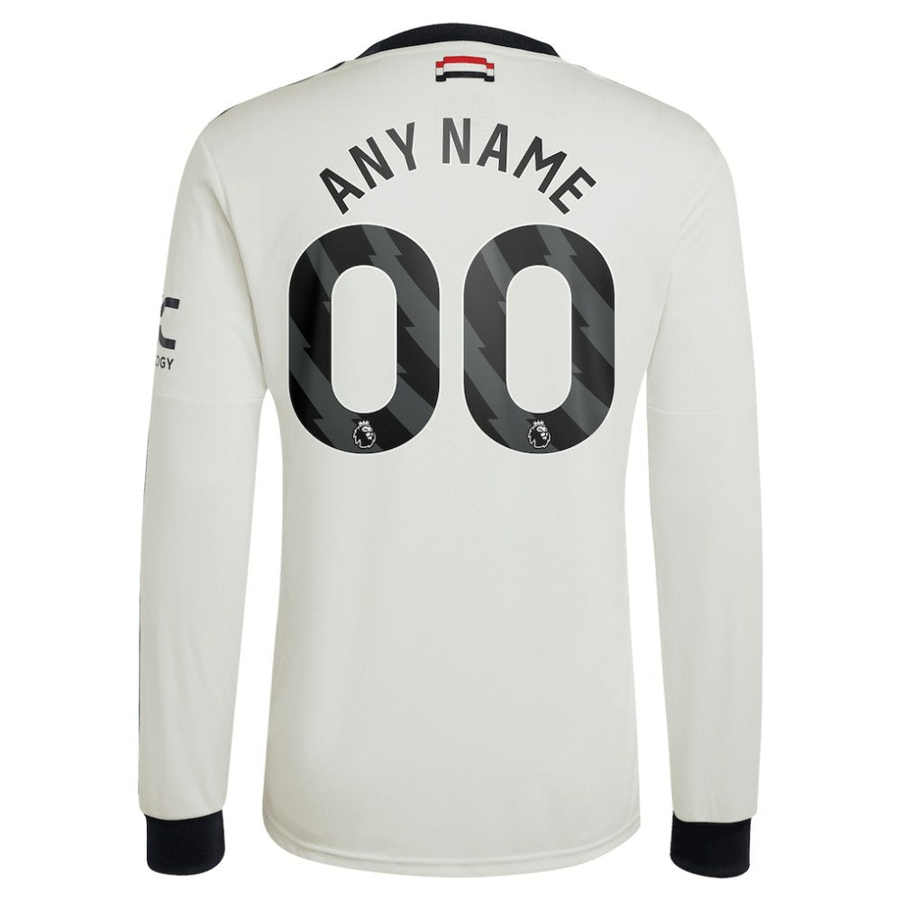Manchester United Originals 2024/25 Third Custom Replica Long Sleeve Jersey - Adidas Cream