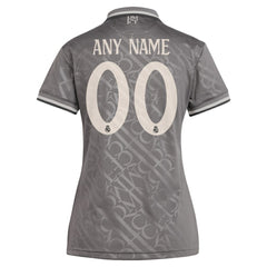 Real Madrid Originals Women's 2024/25 Third Replica Custom Jersey - Adidas Charcoal