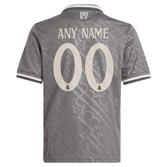 Real Madrid Originals Youth 2024/25 Third Replica Custom Jersey - Adidas Charcoal