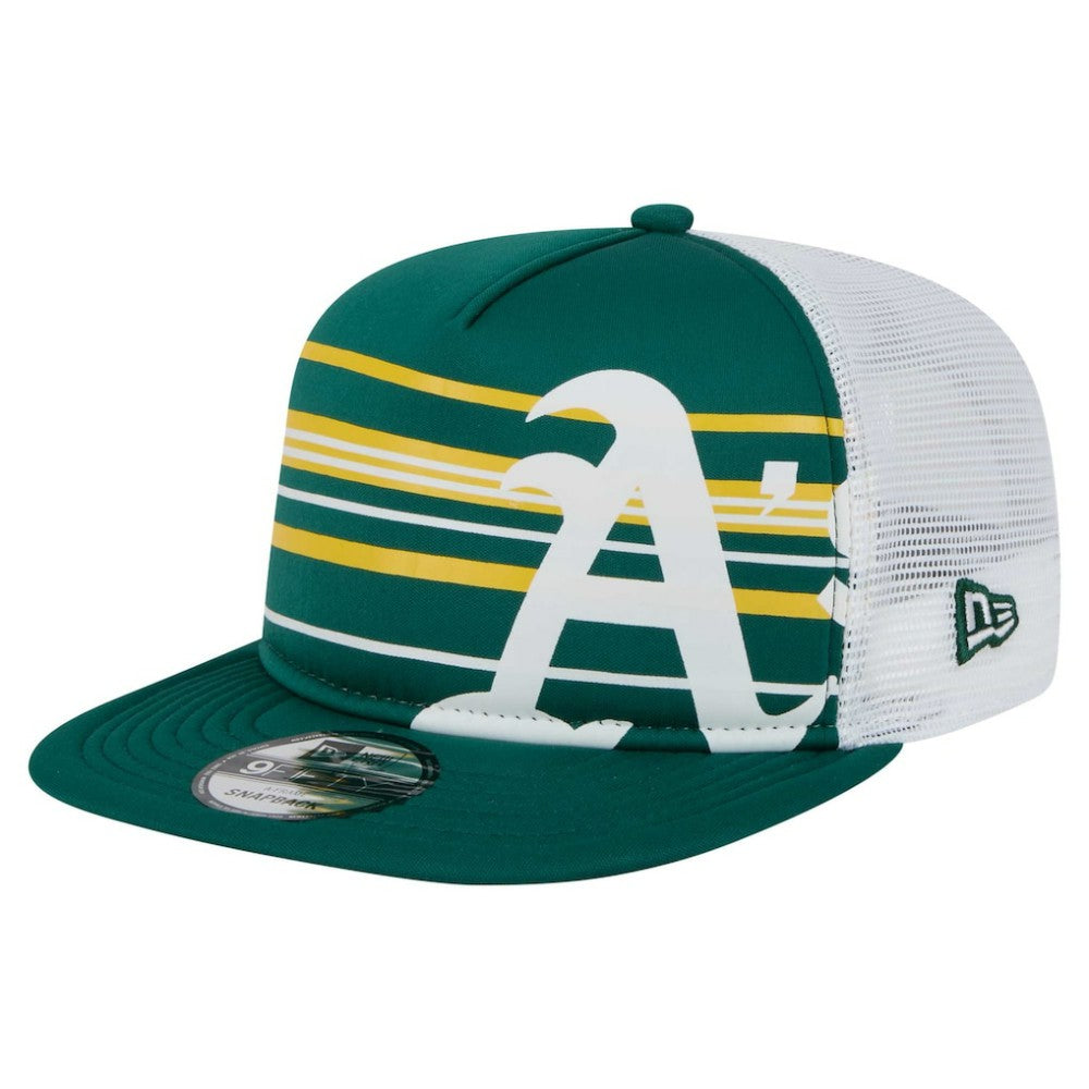 MLB Athletics New Era 9FIFTY A-Frame Trucker Snapback Hat