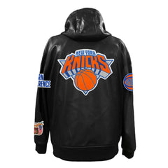 NBA New York Knicks Jeff Hamilton Vegan Leather Full-Zip Hoodie