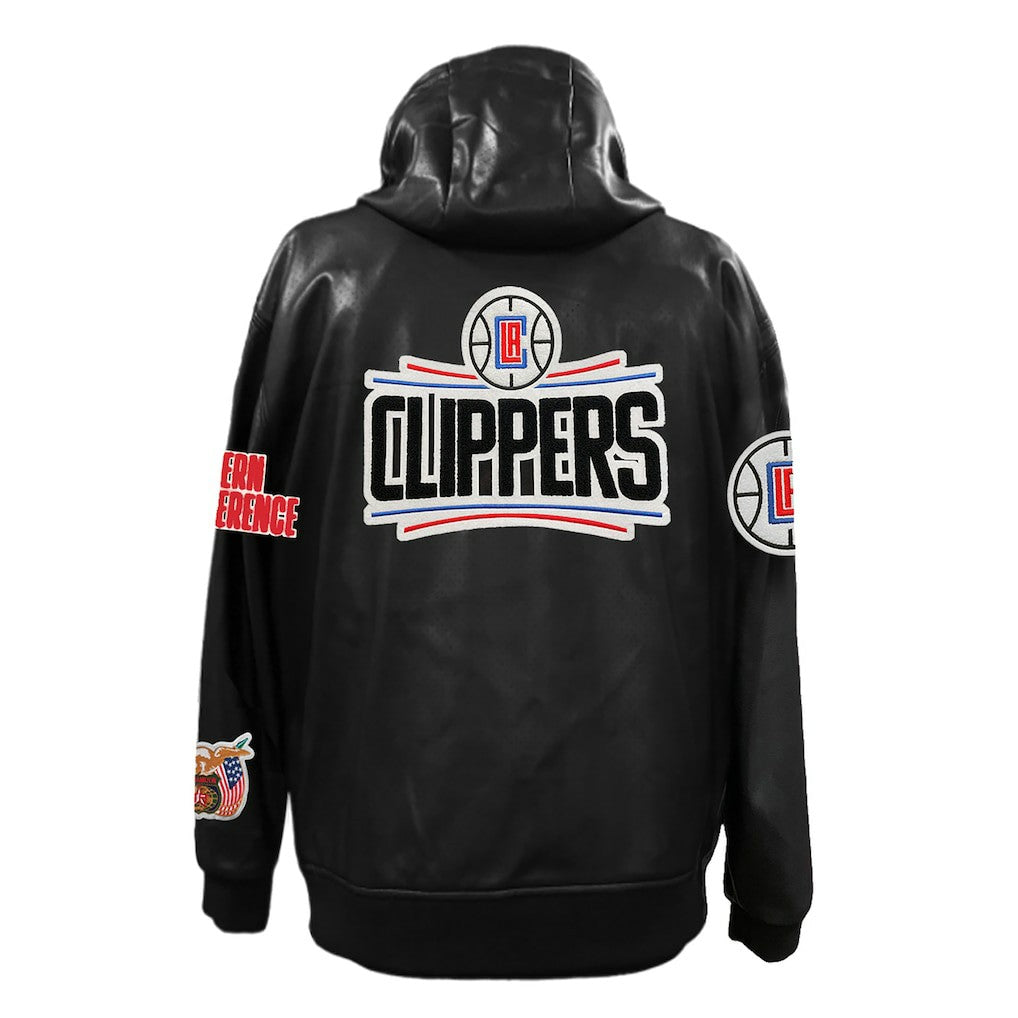 NBA LA Clippers Jeff Hamilton Vegan Leather Full-Zip Hoodie