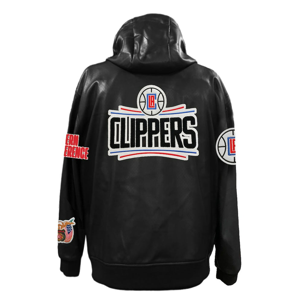 NBA LA Clippers Jeff Hamilton Vegan Leather Full-Zip Hoodie