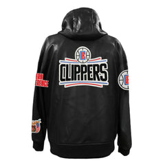 NBA LA Clippers Jeff Hamilton Vegan Leather Full-Zip Hoodie