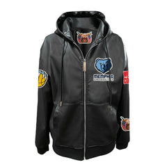 NBA Memphis Grizzlies Jeff Hamilton Vegan Leather Full-Zip Hoodie