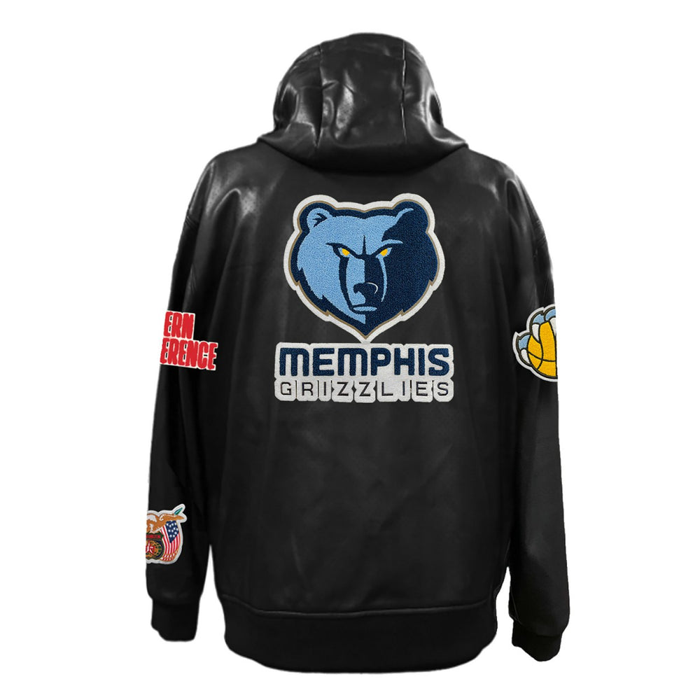 NBA Memphis Grizzlies Jeff Hamilton Vegan Leather Full-Zip Hoodie