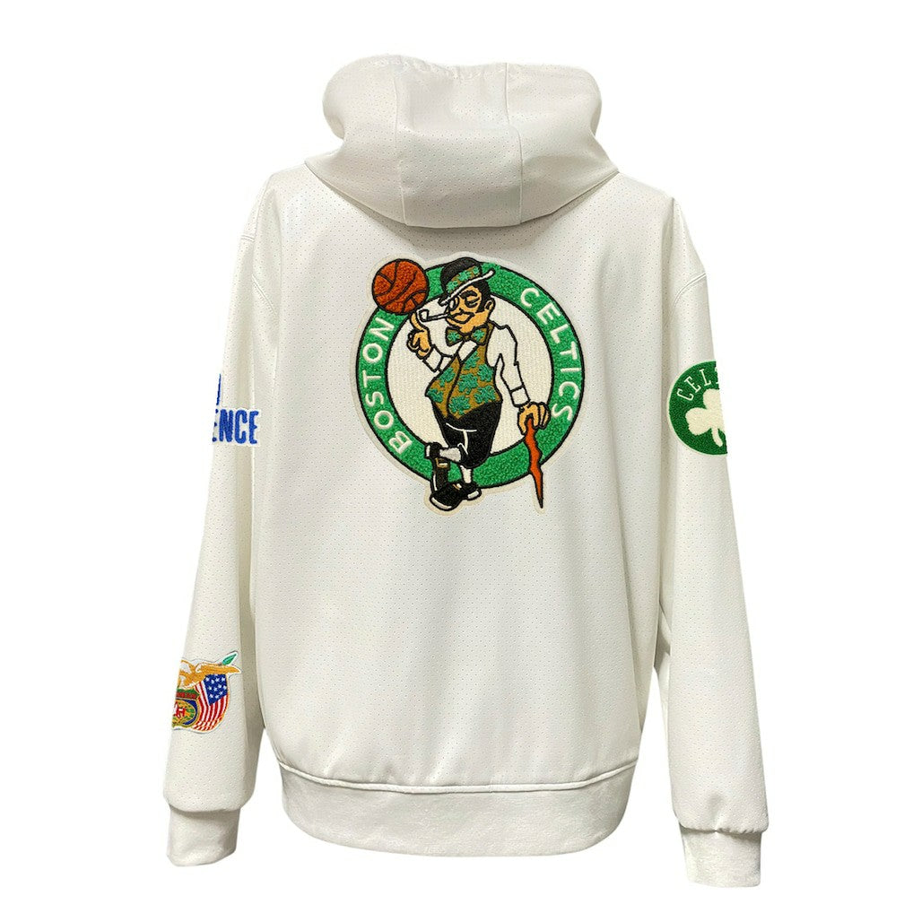 NBA Boston Celtics Jeff Hamilton Vegan Leather Full-Zip Hoodie