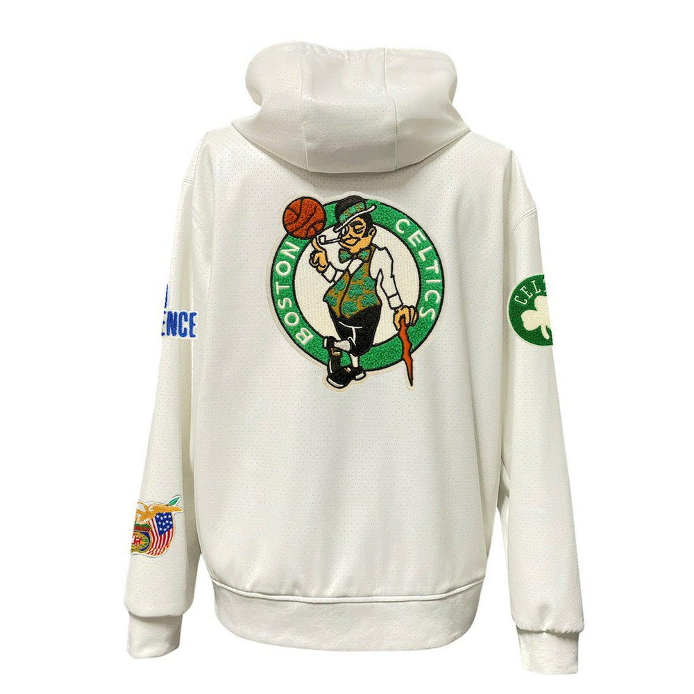 NBA Boston Celtics Jeff Hamilton Vegan Leather Full-Zip Hoodie