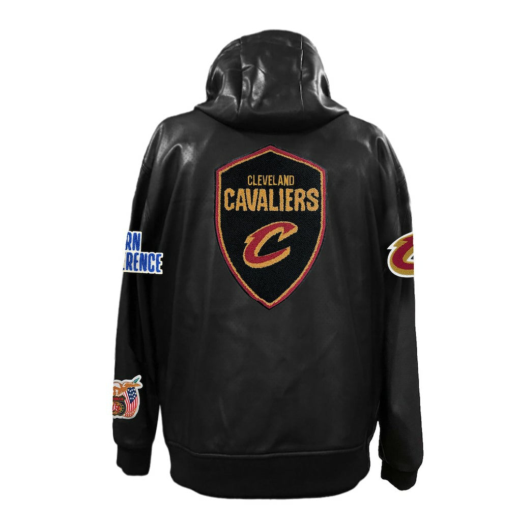 NBA Cleveland Cavaliers Jeff Hamilton Vegan Leather Full-Zip Hoodie sale