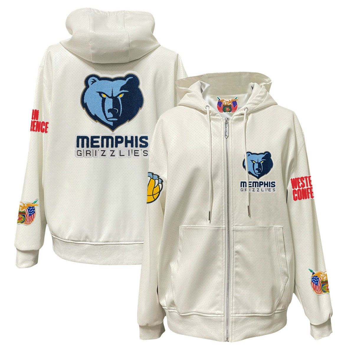 NBA Memphis Grizzlies Jeff Hamilton Vegan Leather Full-Zip Hoodie