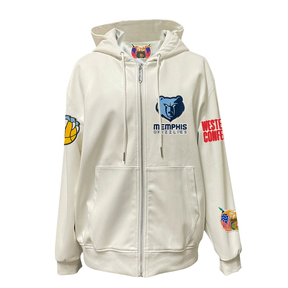 NBA Memphis Grizzlies Jeff Hamilton Vegan Leather Full-Zip Hoodie