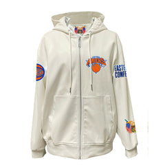 NBA New York Knicks Jeff Hamilton Vegan Leather Full-Zip Hoodie