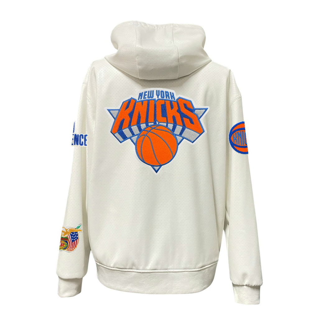 NBA New York Knicks Jeff Hamilton Vegan Leather Full-Zip Hoodie