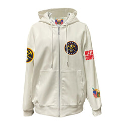 NBA Denver Nuggets Jeff Hamilton Vegan Leather Full-Zip Hoodie sale