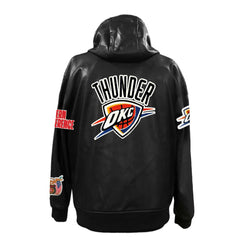 NBA Oklahoma City Thunder Jeff Hamilton Vegan Leather Full-Zip Hoodie