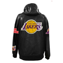 NBA Los Angeles Lakers Jeff Hamilton Vegan Leather Full-Zip Hoodie
