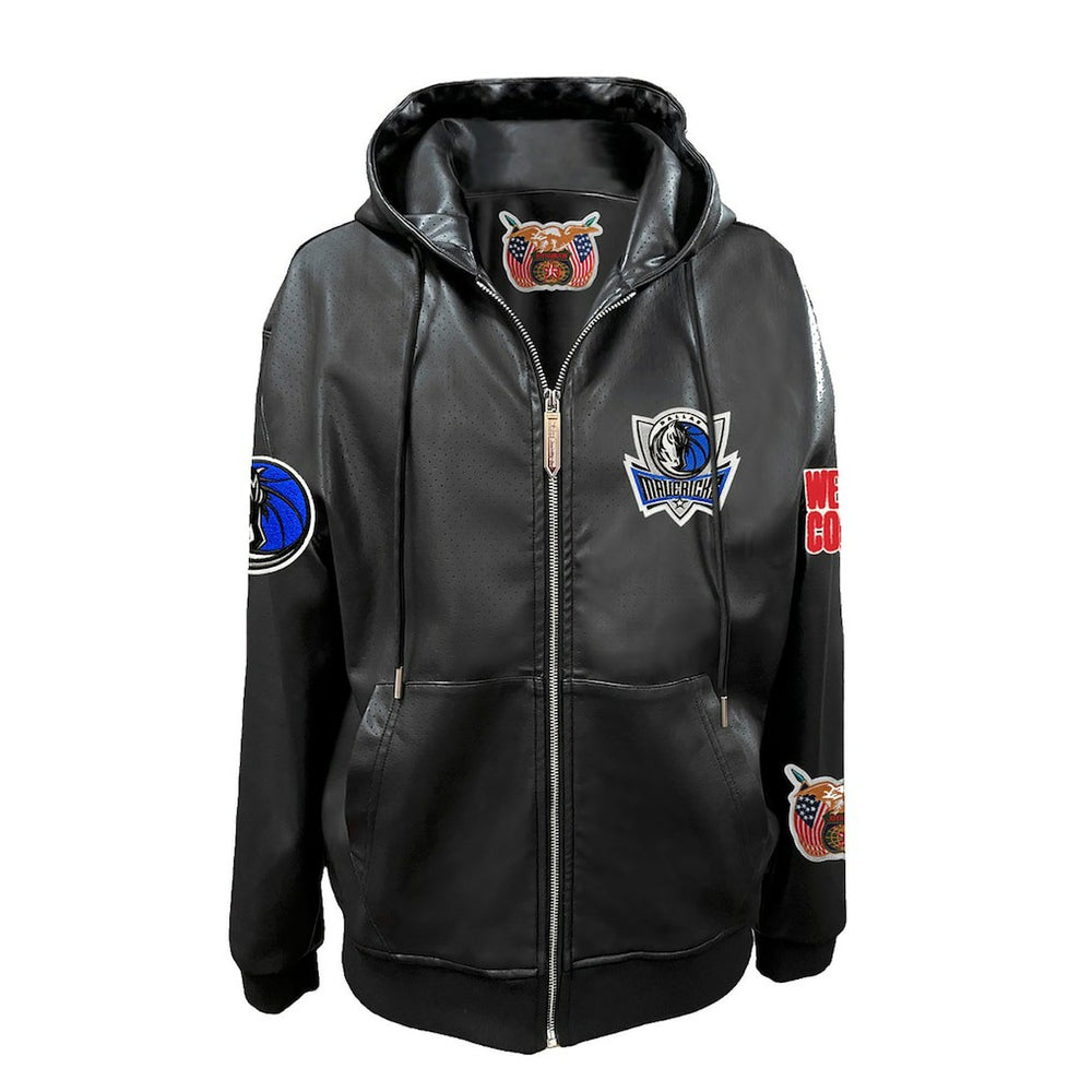 NBA Dallas Mavericks Jeff Hamilton Vegan Leather Full-Zip Hoodie sale
