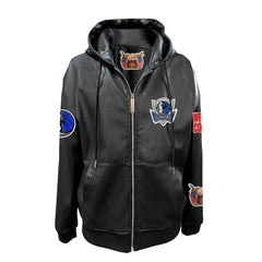 NBA Dallas Mavericks Jeff Hamilton Vegan Leather Full-Zip Hoodie sale