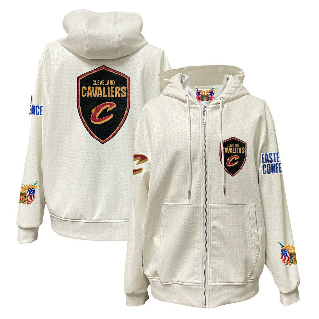 NBA Cleveland Cavaliers Jeff Hamilton Vegan Leather Full-Zip Hoodie sale