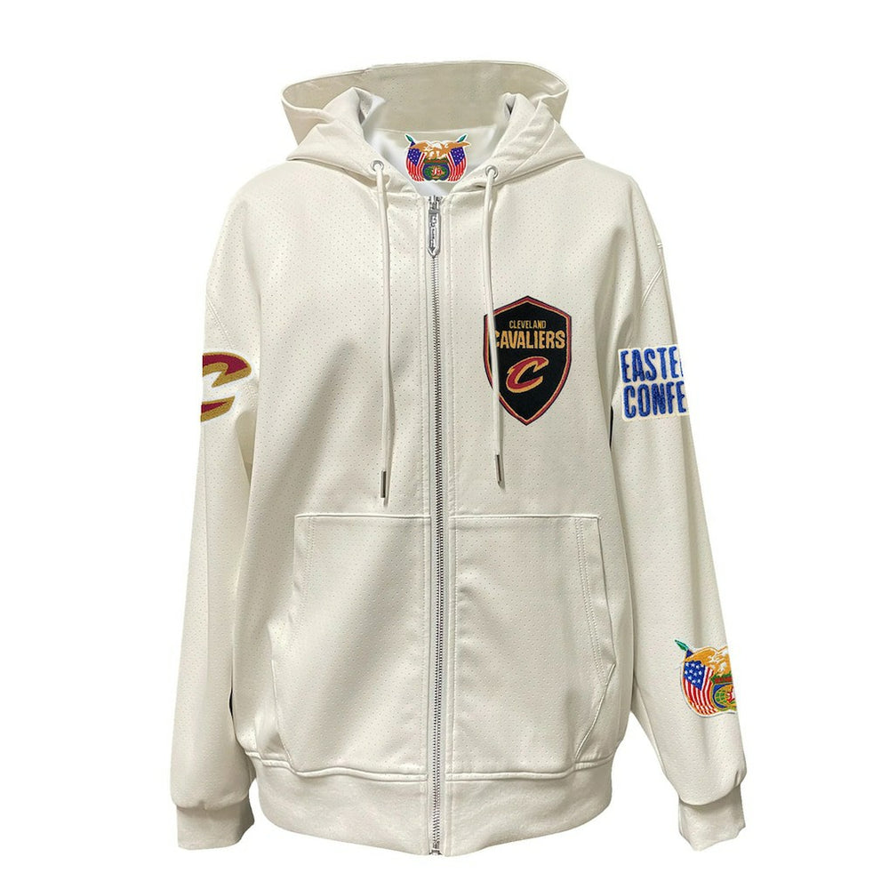 NBA Cleveland Cavaliers Jeff Hamilton Vegan Leather Full-Zip Hoodie sale