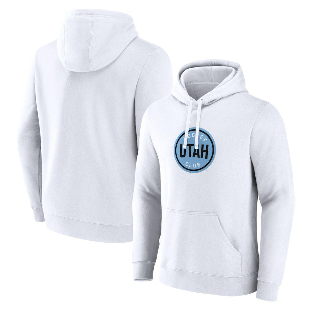 NHL White Utah Mammoth Fanatics Draft Logo Pullover Hoodie