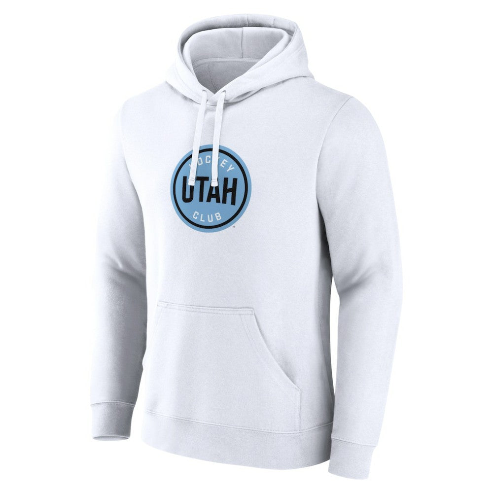 NHL White Utah Mammoth Fanatics Draft Logo Pullover Hoodie