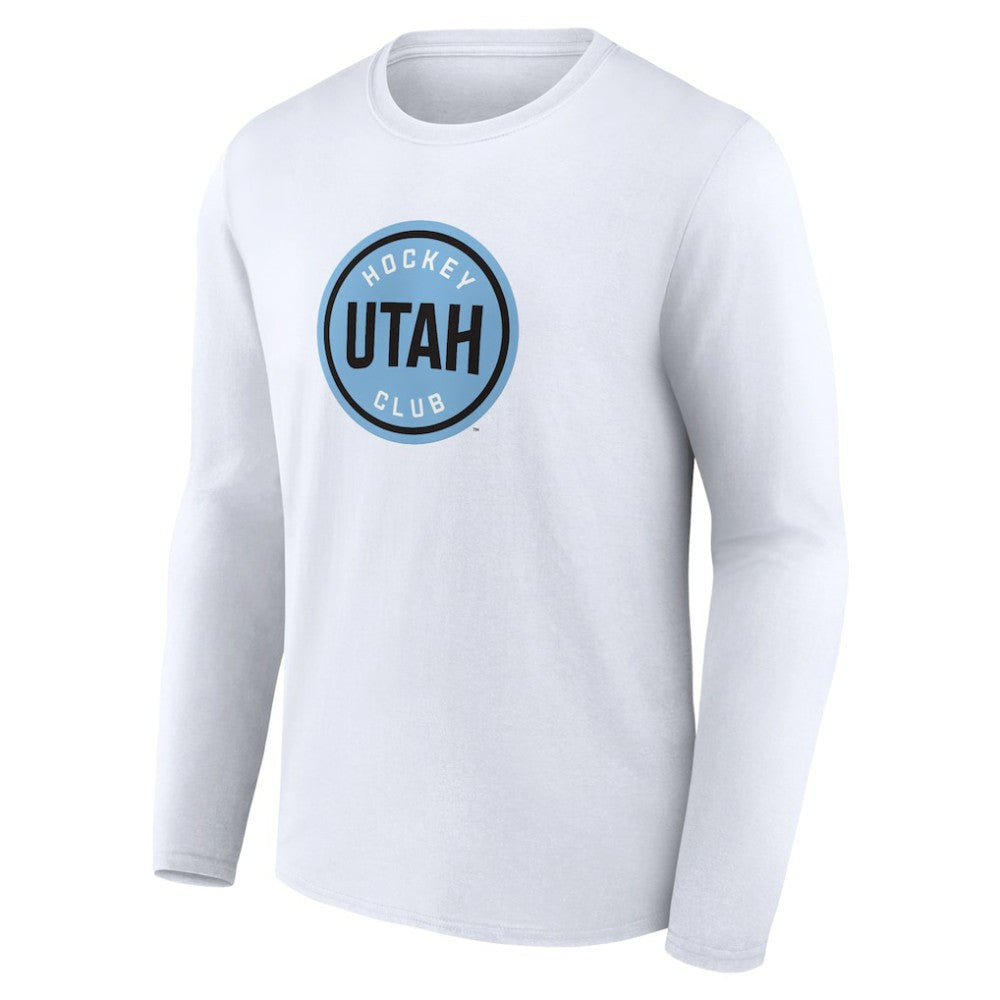 NHL White Utah Mammoth Fanatics Draft Logo Long Sleeve T-Shirt