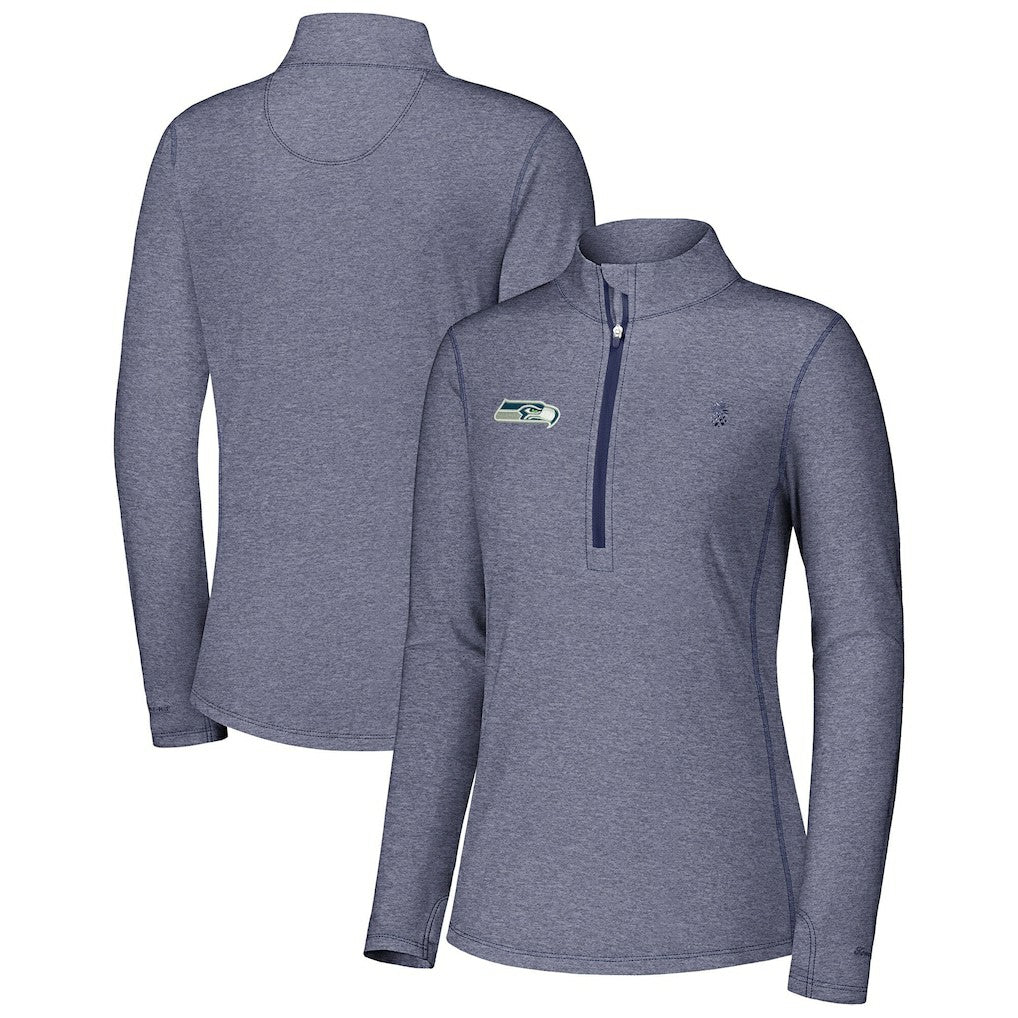 Women's Sport Playa Vista IslandZone Quarter-Zip Jacket - Seattle Seahawks