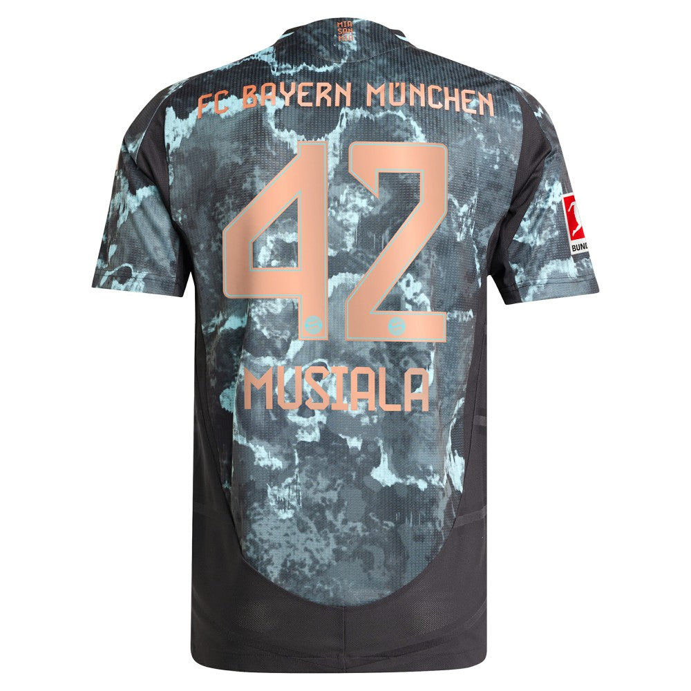 Jamal Musiala Bayern Munich 2024/25 Away Player Jersey - Adidas Black