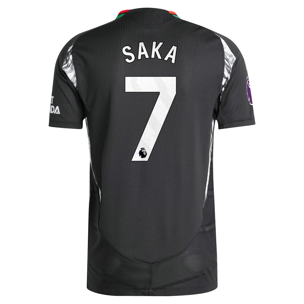 Bukayo Saka Arsenal 2024/25 Away Player Jersey - Adidas Black