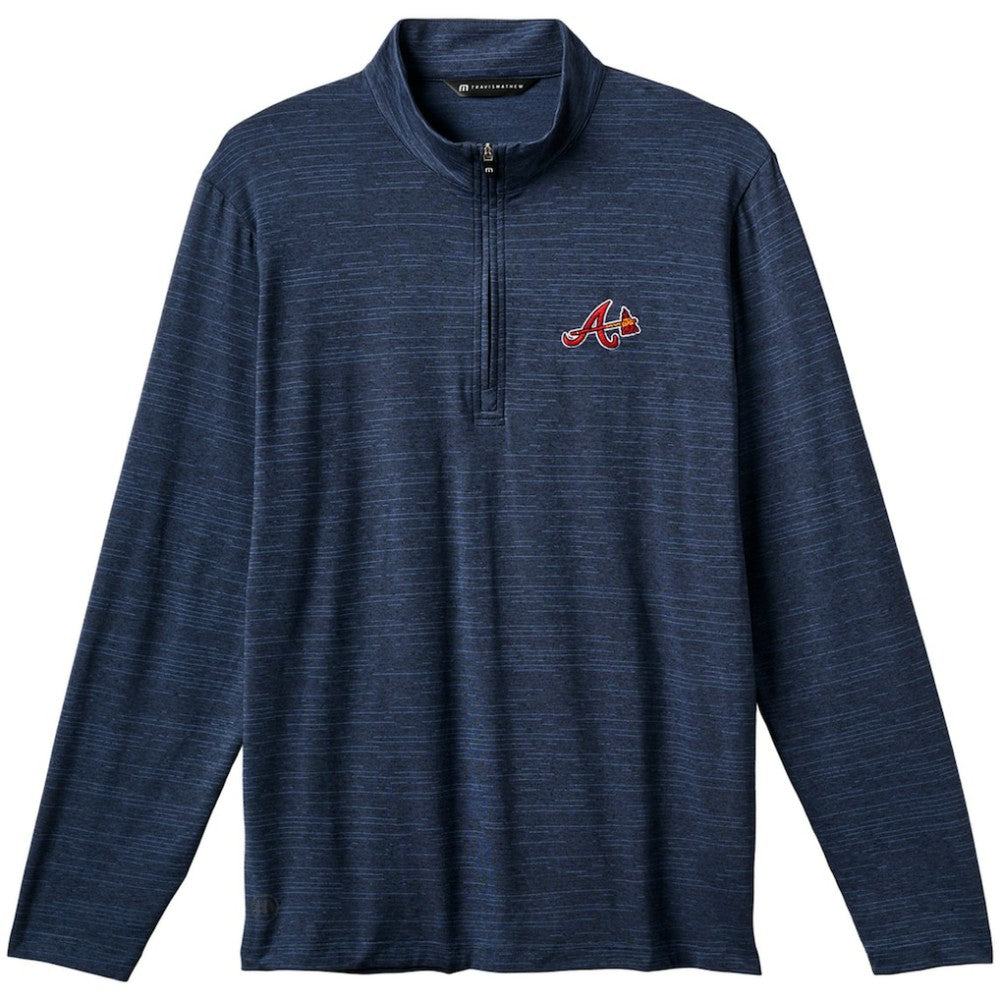 MLB Atlanta Braves TravisMathew The Heater Quarter-Zip Pullover Top