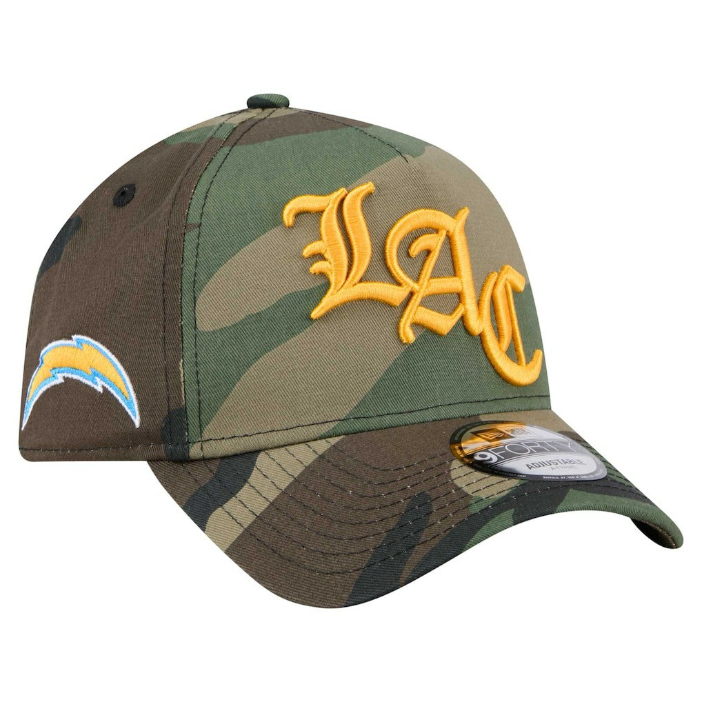 Mystic Camo A-Frame 9FORTY Adjustable Hat - Los Angeles Chargers
