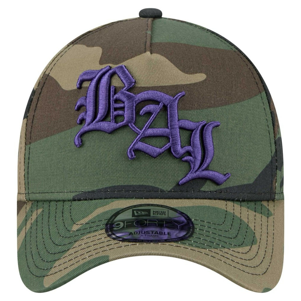 Mystic Camo A-Frame 9FORTY Adjustable Hat - Baltimore Ravens